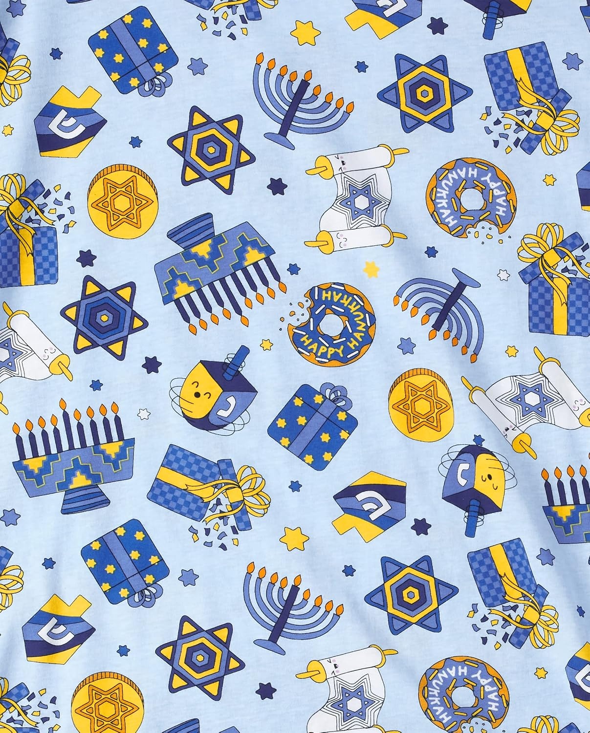 image:imageThe Childrens Place Family Matching Hanukkah Pajama Sets CottonHanukkah Allover