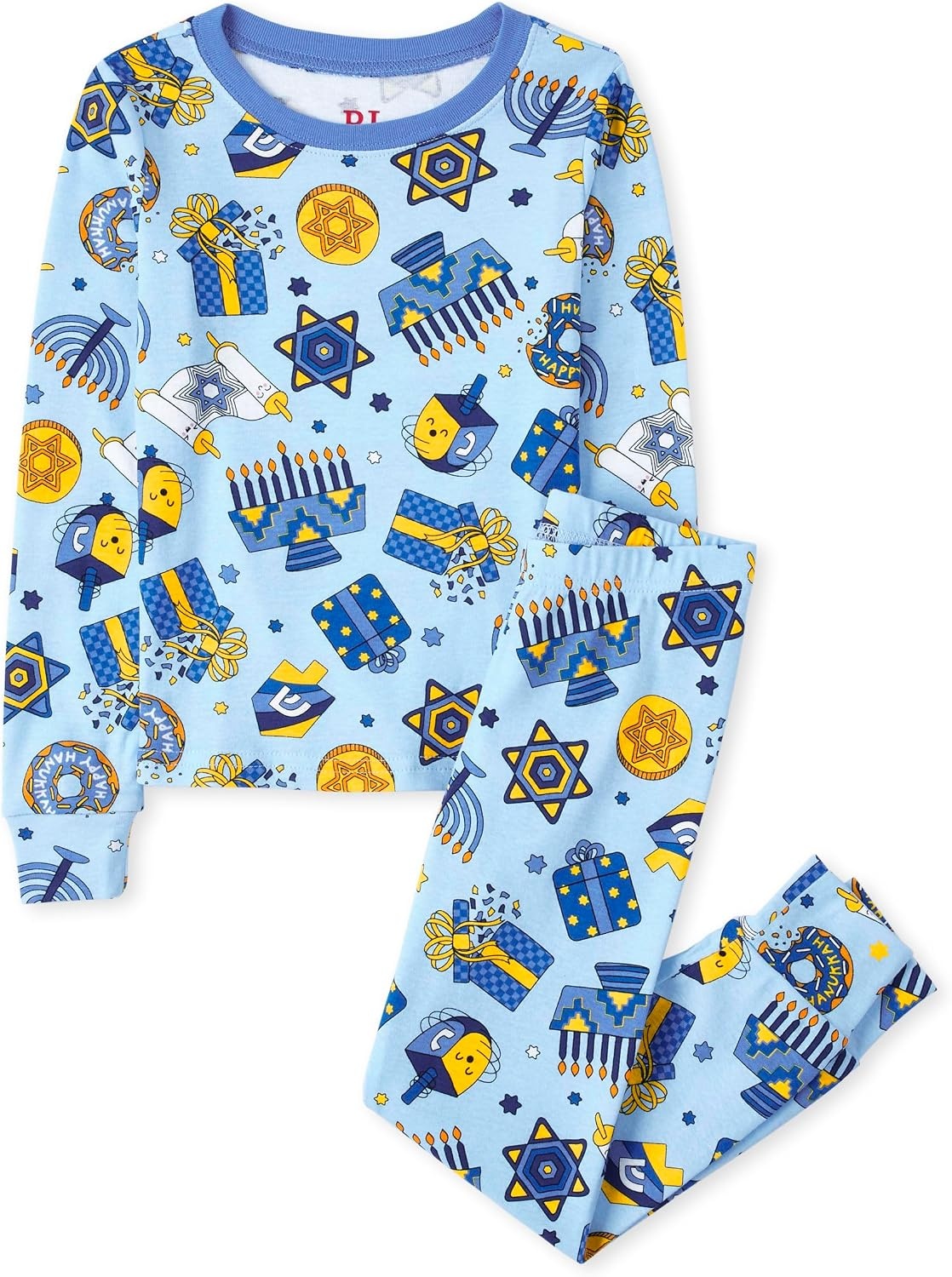image:imageThe Childrens Place Family Matching Hanukkah Pajama Sets CottonHanukkah Allover