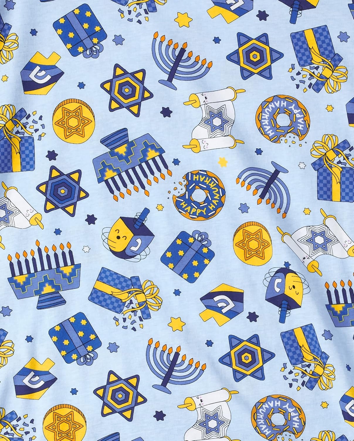 image:imageThe Childrens Place Family Matching Hanukkah Pajama Sets CottonHanukkah Allover