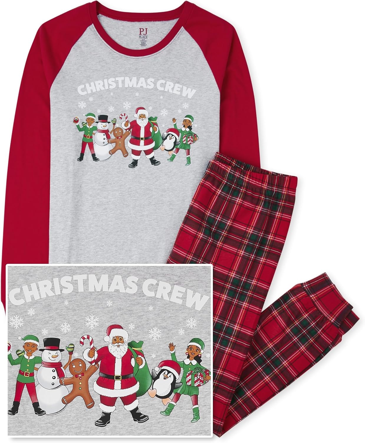 image:imageThe Childrens Place Family Matching Holiday Long Sleeve Pajama Sets CottonXmas Crew