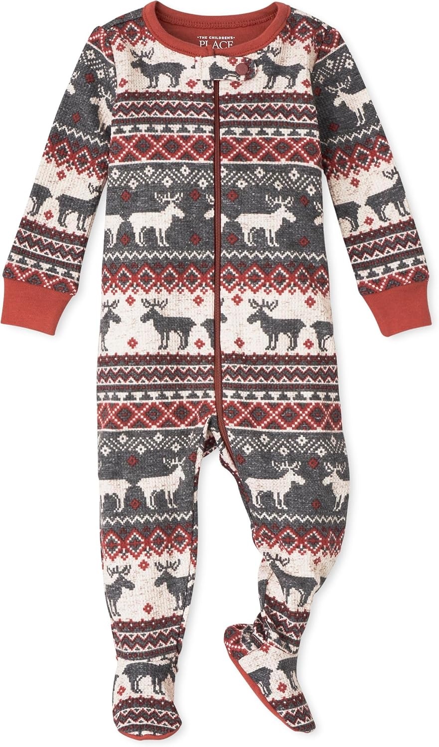 image:imageThe Childrens Place Family Matching Holiday Pajama Sets ThermalMoose Fairisle