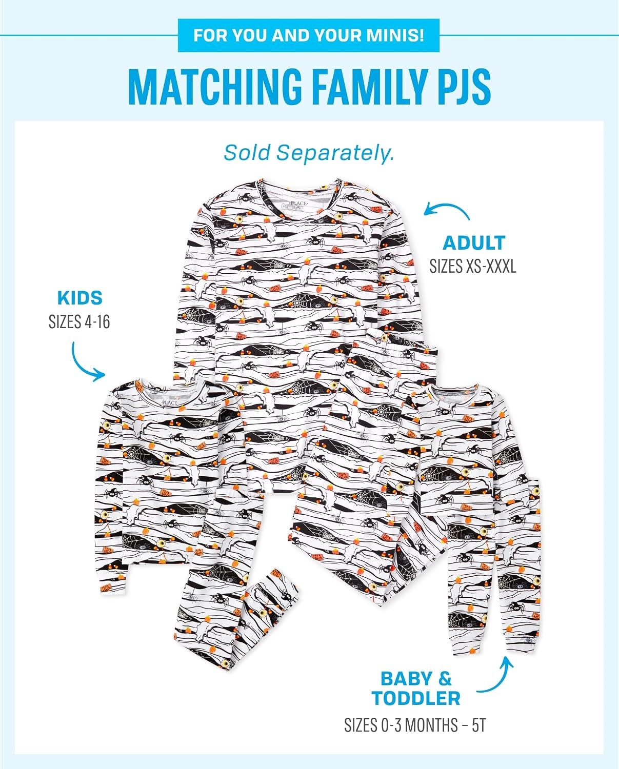 image:imageThe Childrens Place unisexbaby Family Matching Christmas and Holiday Pajama Sets CottonHalloween Glow Mummy