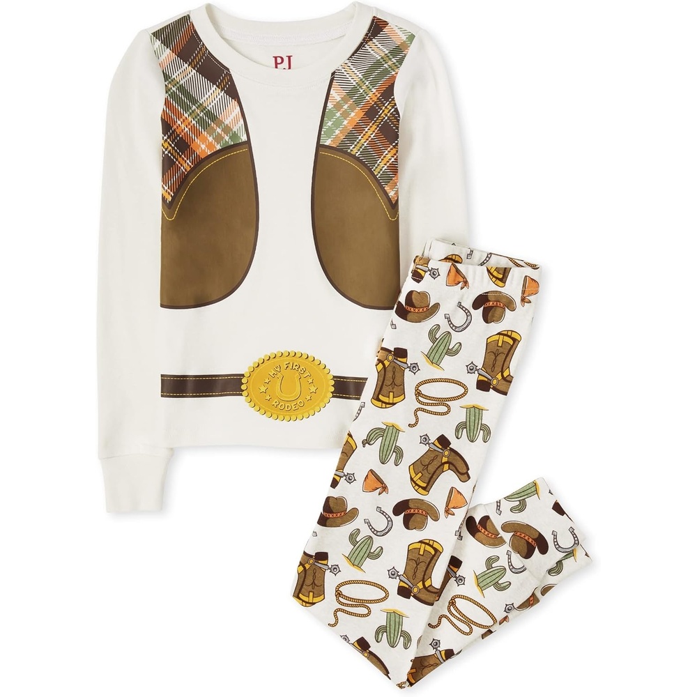 image:imageThe Childrens Place Baby Family Matching Pajamas Sets Snug Fit 100 Cotton Adult Big Kid Toddler BabyWestern Costume