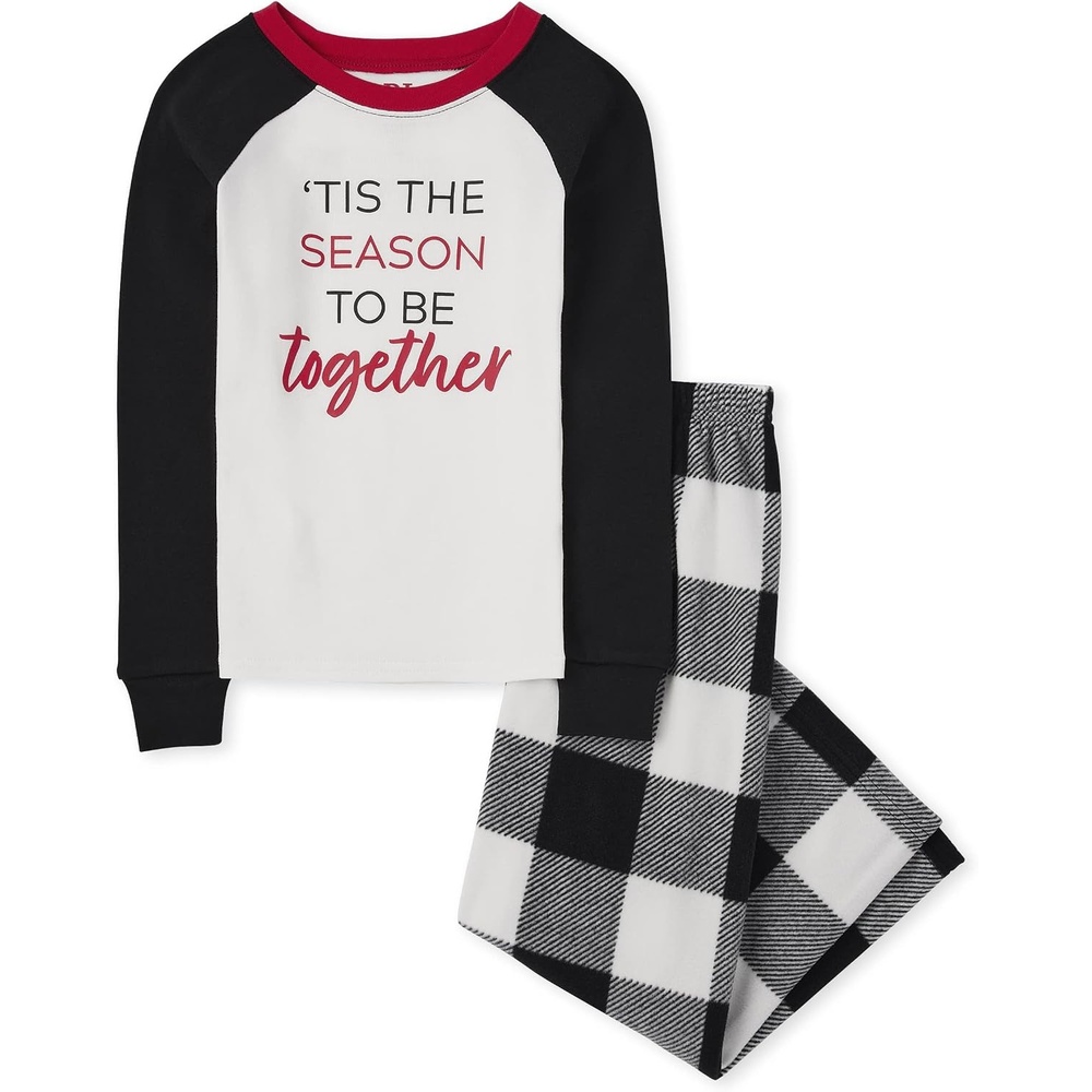 image:imageThe Childrens Place Baby and Family Matching Fleece Holiday Pajama SetTis the Season
