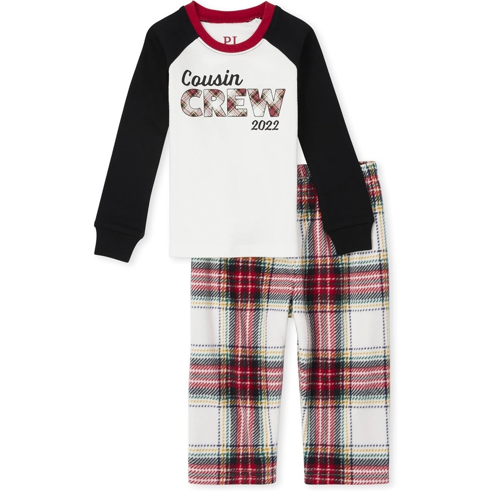 image:imageThe Childrens Place Baby and Family Matching Fleece Holiday Pajama SetXmas Crew