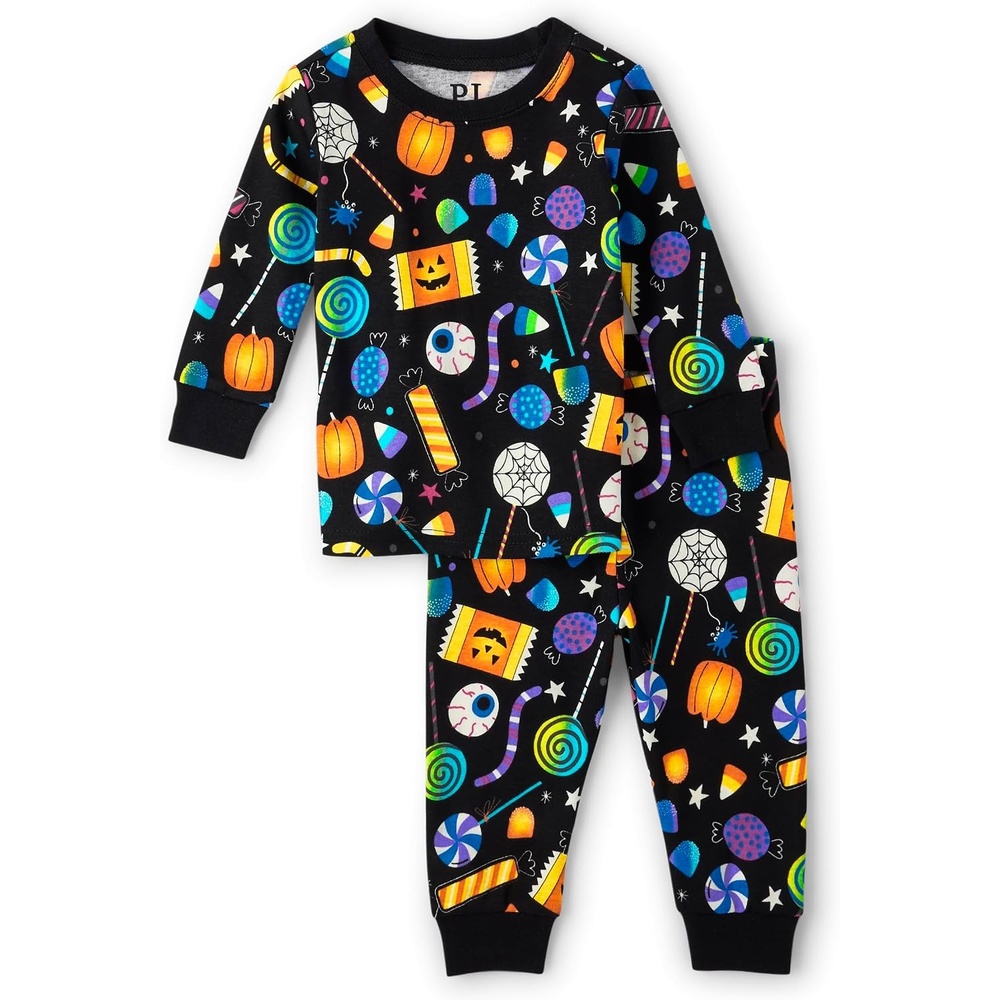 image:imageThe Childrens Place Baby and Kids Sibling Matching Halloween and Holiday Pajama Sets CottonCandy Glow