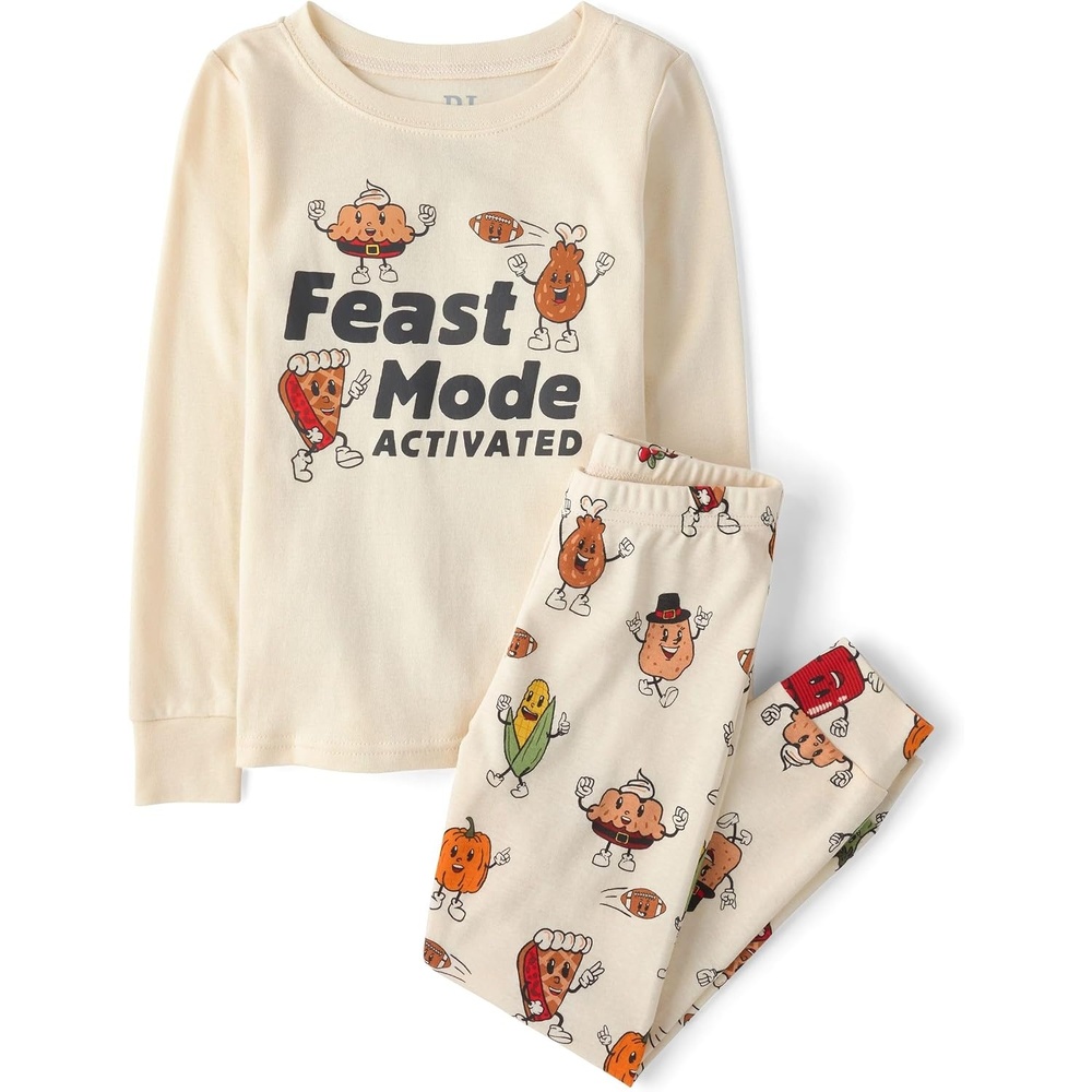 image:imageThe Childrens Place Baby and Kids Sibling Matching Halloween and Holiday Pajama Sets CottonFeast Mode