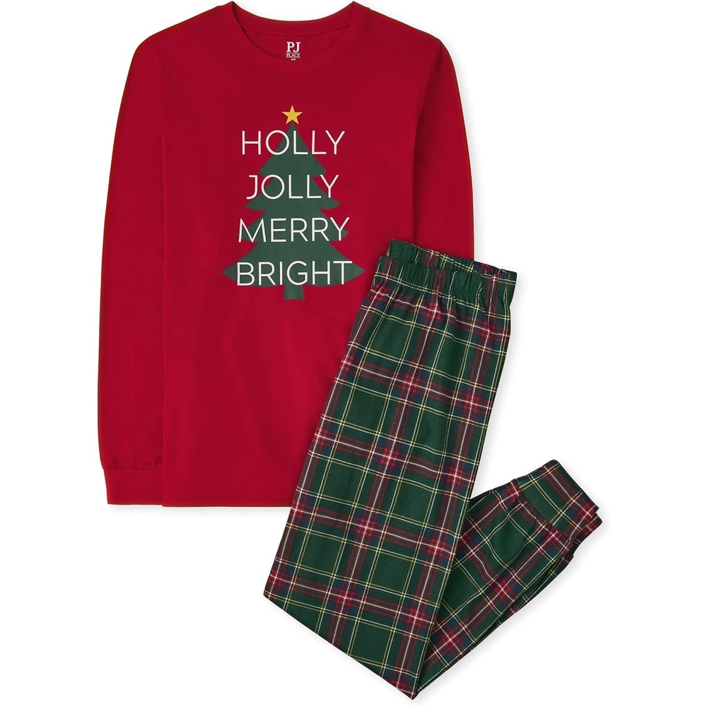 image:imageThe Childrens Place Family Matching Christmas Pajama Sets CottonHolly Jolly