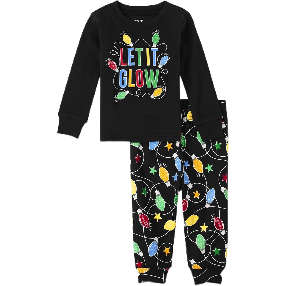 image:imageThe Childrens Place Family Matching Christmas Pajama Sets CottonLet It Glow