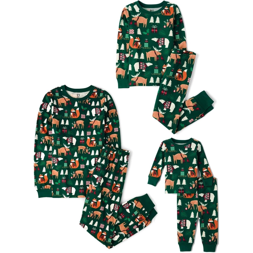image:imageThe Childrens Place Family Matching Christmas Pajama Sets CottonSpruce Critters