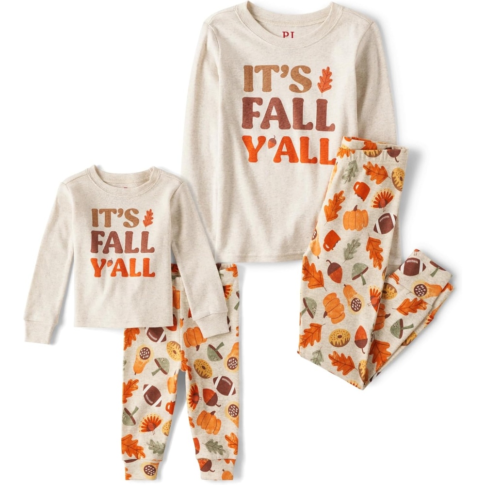image:imageThe Childrens Place Family Matching Halloween and Holiday Pajama Sets CottonIts Fall Yall
