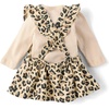 The Children’s Place Baby Girls’ And Newborn Long Sleeve Bodysuit and Skirtall,2-piece Outfit Set(Canoe Leopard)