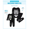 The Children’s Place Baby, Toddler and Big Kids’ Siblings Matching Halloween Pajama Sets, Cotton(Skeleton)