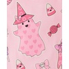 The Children’s Place Baby and Kids’ Sibling Matching Halloween and Holiday Pajama Sets, Cotton(Pink Ghost Glow)