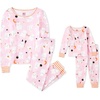 The Children’s Place Baby and Kids’ Sibling Matching Halloween and Holiday Pajama Sets, Cotton(Pink Ghosts Glow)