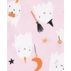 The Children’s Place Baby and Kids’ Sibling Matching Halloween and Holiday Pajama Sets, Cotton(Pink Ghosts Glow)