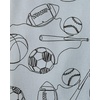 The Children’s Place Boys’ 100% Snug Fit Cotton Long Sleeve Top and Pants,2-piece Pajama Sets(Sports Ball Doodle)
