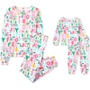 The Children’s Place Family Matching Christmas Pajama Sets, Cotton(Merry Joy Pink)