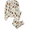 The Children’s Place Family Matching Christmas Pajama Sets, Cotton(Woodland Allover)
