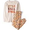 The Children’s Place Family Matching Halloween and Holiday Pajama Sets, Cotton(Its Fall Yall)