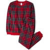 The Children’s Place Family Matching Holiday Long Sleeve Pajama Sets, Fleece(Red Tartan)