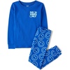 The Children’s Place Boys’ 100% Snug Fit Cotton Long Sleeve Top and Pants,2-piece Pajama Sets(Good Vibes)