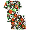 The Children’s Place Boys’ Short Sleeve Top and Shorts Snug Fit 100% Cotton 4 Piece Pajama Set(Dreaming Sports)