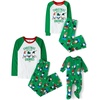 The Children’s Place Family Matching Holiday Long Sleeve Pajama Sets, Fleece(Green Christmas With My Gnomies)