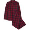 The Children’s Place Kids’ Holiday Long Sleeve Button Down Pajama Sets(Red/Green Plaid)