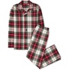 The Children’s Place Kids’ Holiday Long Sleeve Button Down Pajama Sets(Red/White Plaid)