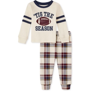 The Children’s Place Baby Family Matching Pajamas Sets, Snug Fit 100% Cotton, Adult, Big Kid, Toddler, Baby(Football Fam)