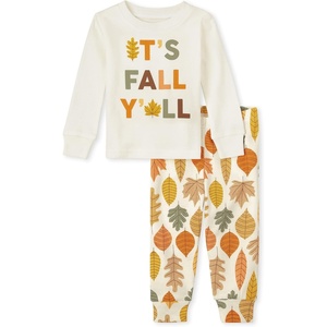 The Children’s Place Baby Family Matching Pajamas Sets, Snug Fit 100% Cotton, Adult, Big Kid, Toddler, Baby(Its Fall Yall)