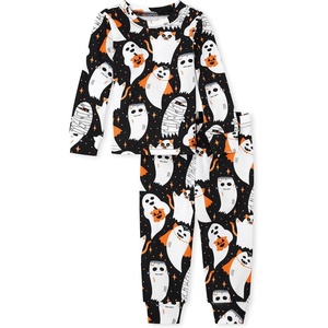 The Children’s Place Baby and Kids’ Sibling Matching Halloween and Holiday Pajama Sets, Cotton(Ghosts Glow)