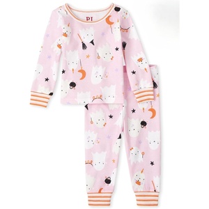 The Children’s Place Baby and Kids’ Sibling Matching Halloween and Holiday Pajama Sets, Cotton(Pink Ghosts Glow)