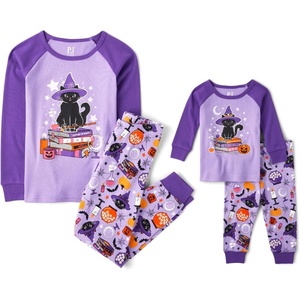 The Children’s Place Baby and Kids’ Sibling Matching Halloween and Holiday Pajama Sets, Cotton(Witchy Cat)