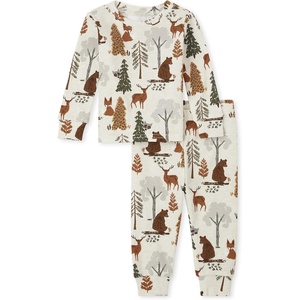 The Children’s Place Family Matching Christmas Pajama Sets, Cotton(Woodland Allover)