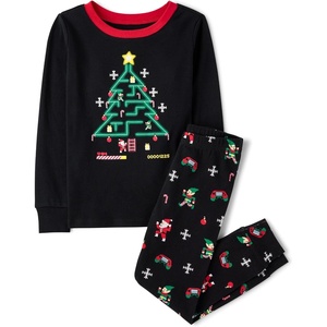 The Children’s Place Family Matching Holiday Long Sleeve Pajama Sets, Cotton(Digi Tree Gamer Glow)