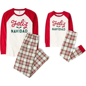 The Children’s Place Family Matching Holiday Long Sleeve Pajama Sets, Cotton(Feliz Navidad Plaid)