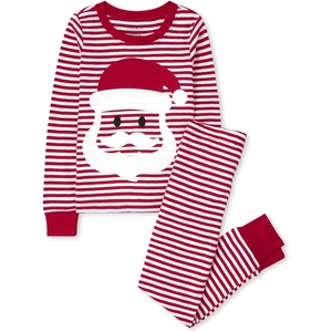 The Children’s Place Family Matching Holiday Long Sleeve Pajama Sets, Cotton(Santa Christmas Stripe)