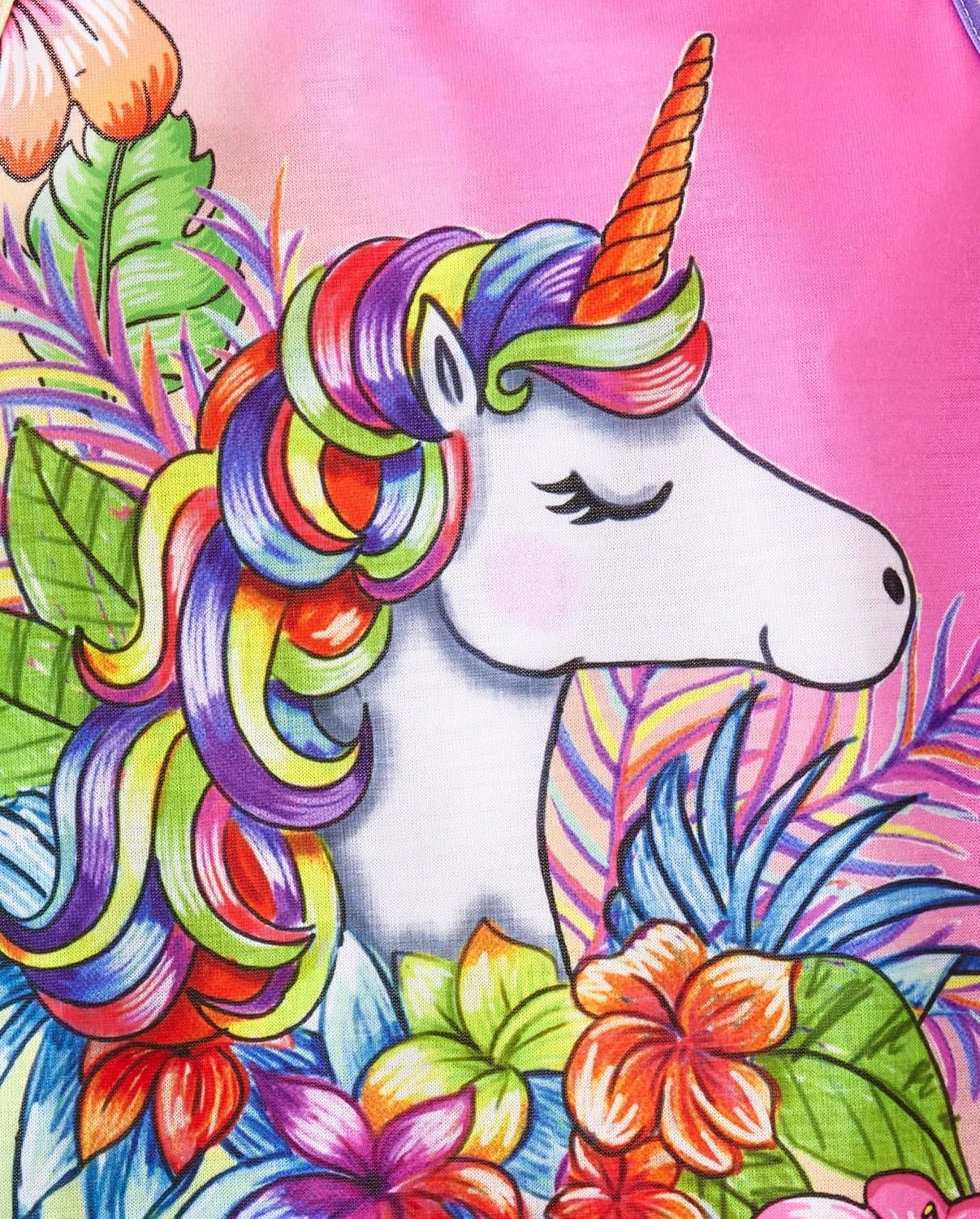 image:imageThe Childrens Place Girls Sleeveless NightgownTropical Unicorn