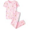 The Children’s Place Sibling Matching Easter Pajamas(Bunnies & Carrots-rose)