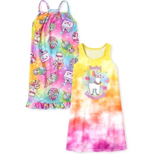 The Children’s Place Girls’ Sleeveless Nightgown(Squishes/Llamzing 2-pack)