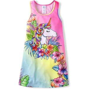 The Children’s Place Girls’ Sleeveless Nightgown(Tropical Unicorn)