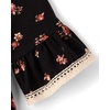 The Children’s Place Girls’ Long Sleeve Bell Sleeve Dresses(Black Floral)