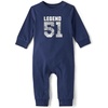The Children’s Place Baby Boys’ And Newborn Long Sleeve Romper,2-pack(Junior Champs/Legend)