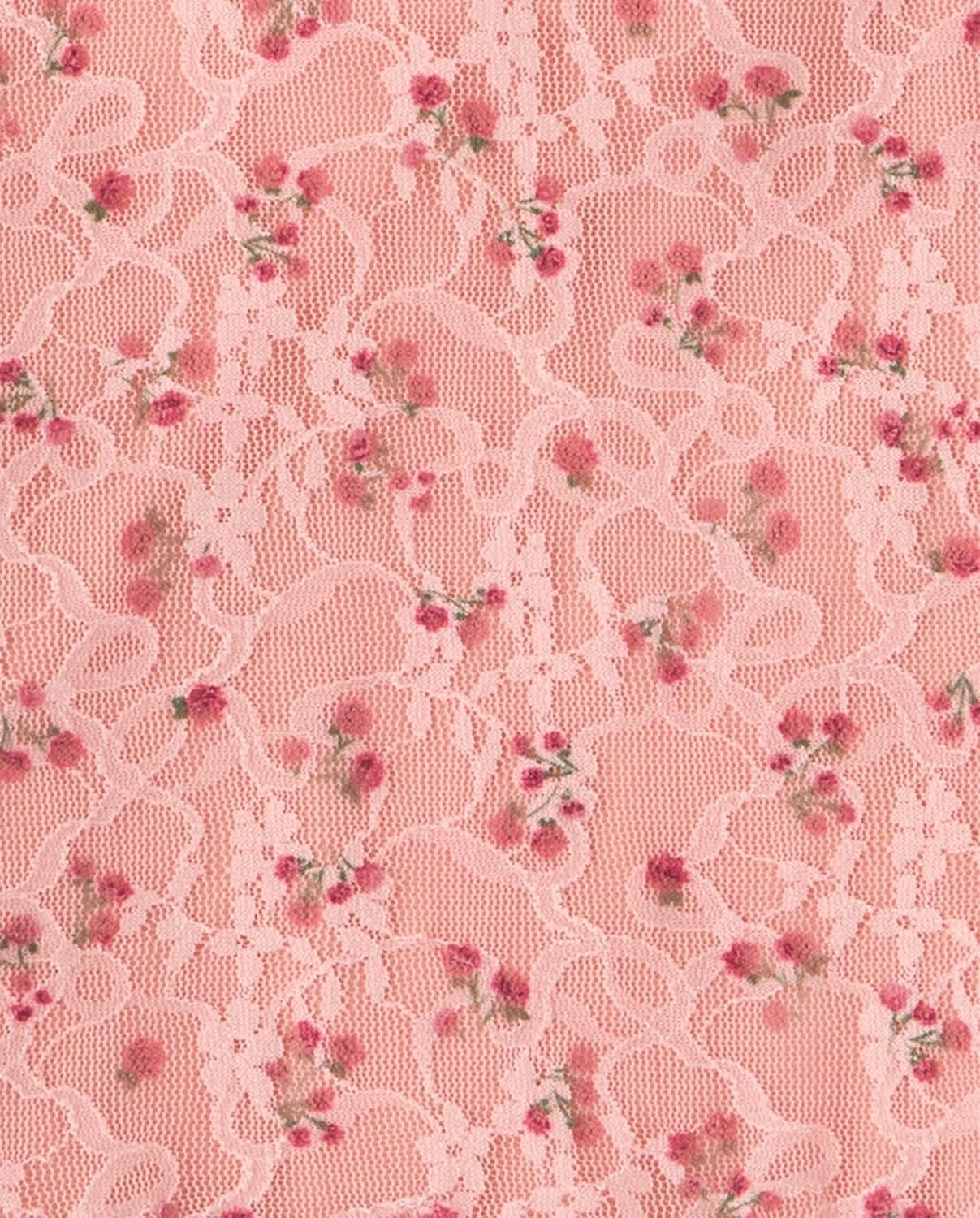 image:imageThe Childrens Place Girls Short Sleeve Lace Hem TopsPink Melon Lace