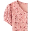 The Children’s Place Girls’ Short Sleeve Lace Hem Tops(Pink Melon Lace)