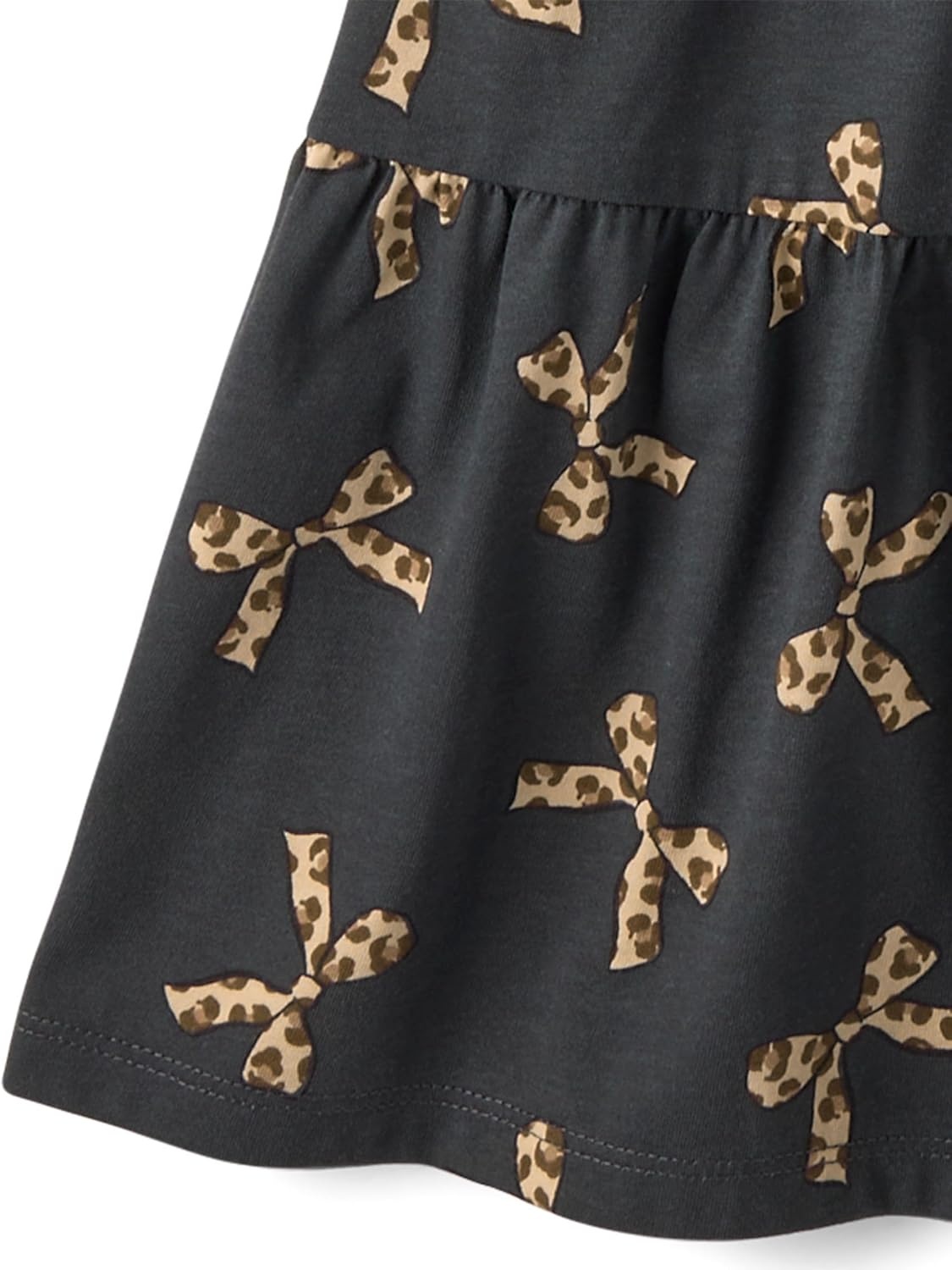 image:imageThe Childrens Place Girls Short Sleeve Casual DressLeopard Bows