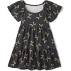 The Children’s Place Girls’ Short Sleeve Casual Dress(Leopard Bows)