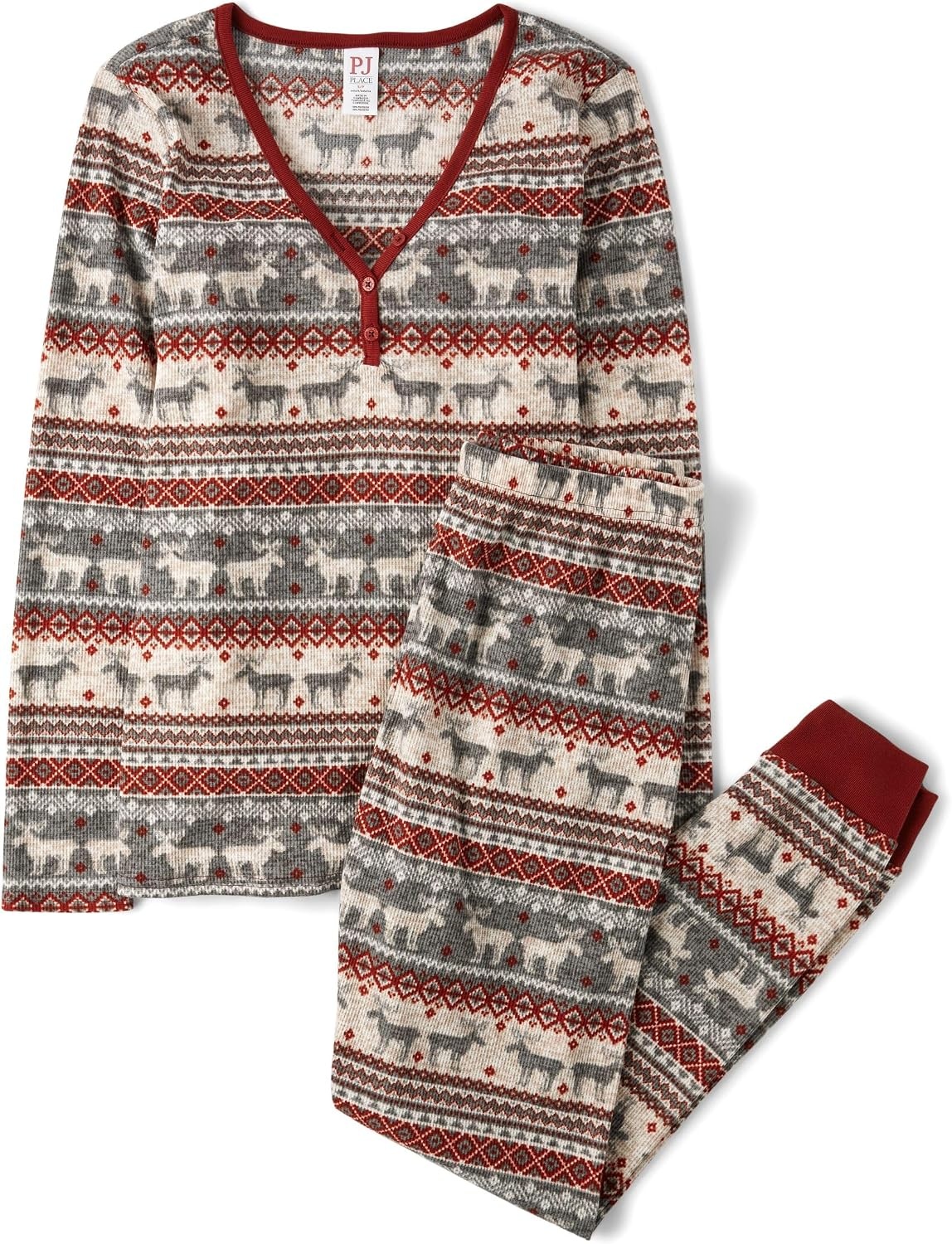 image:imageThe Childrens Place Baby Family Matching Holiday Pajama Sets ThermalMoose Fairisle